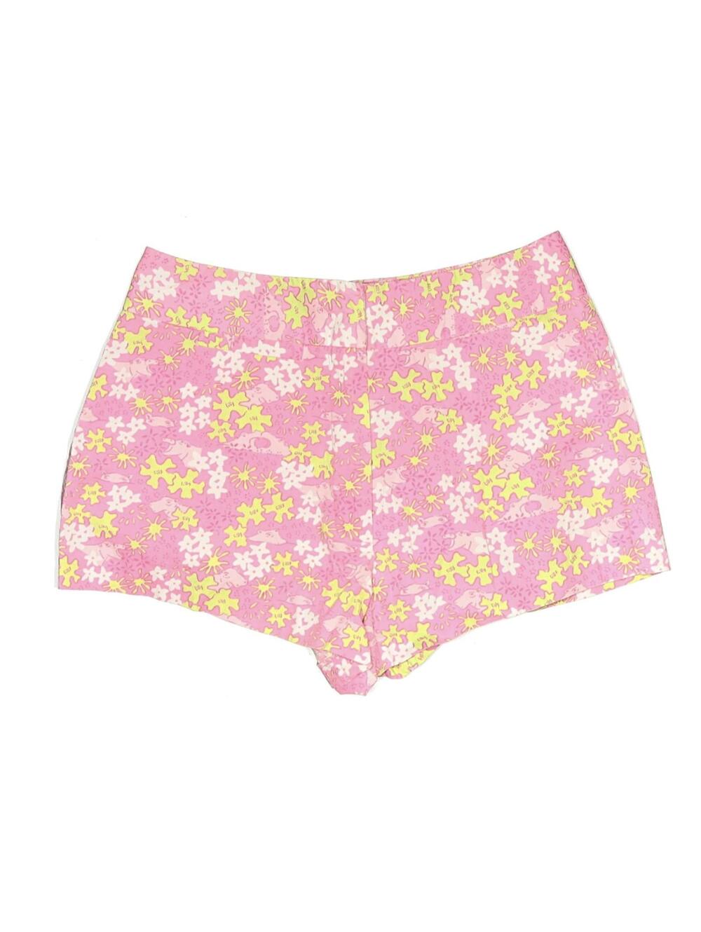 Lilly Pulitzer Floral Print Pink Shorts Size  2